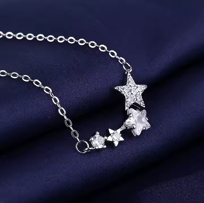 Five-pointed Star Necklace Light Luxury Clavicle Chain Brass Elegant Jewelry