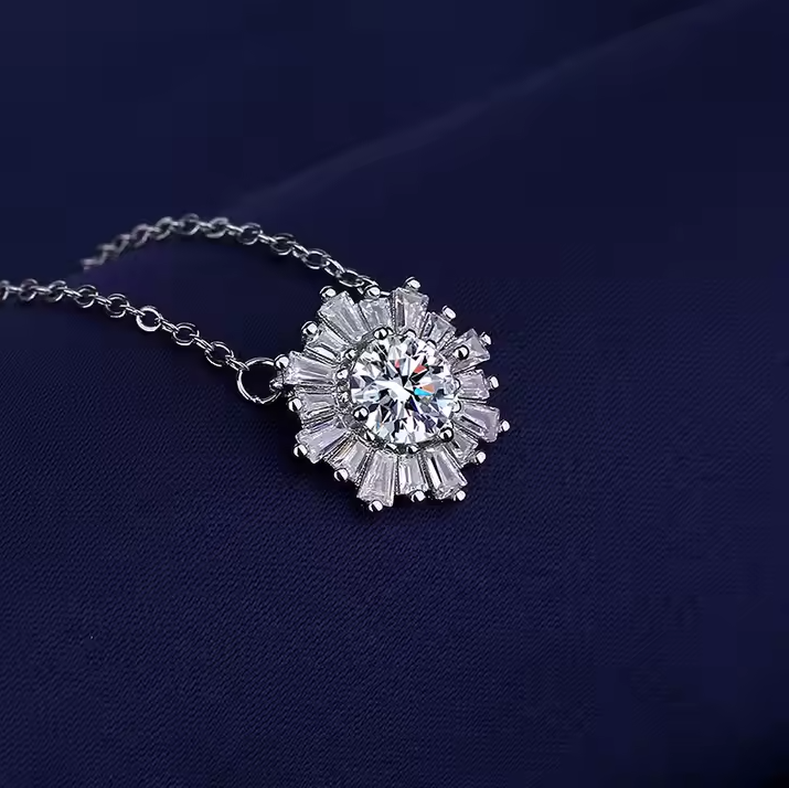 Sun Flower Necklace Female Clavicle Chain Brass Necklace Manufactory Wholesale