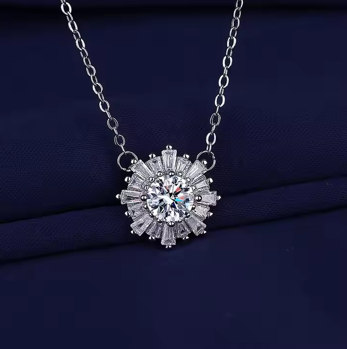 Sun Flower Necklace Female Clavicle Chain Brass Necklace Manufactory Wholesale