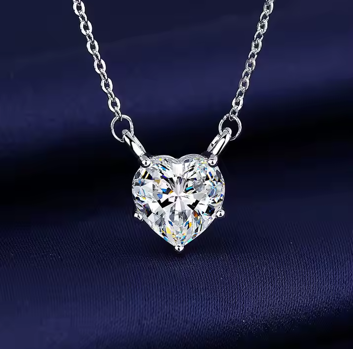 Zircon Heart Pendant Fashion Jewelry Necklaces for Women Girl Factory Wholesale