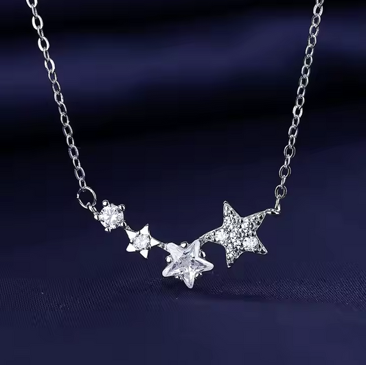 Five-pointed Star Necklace Light Luxury Clavicle Chain Brass Elegant Jewelry