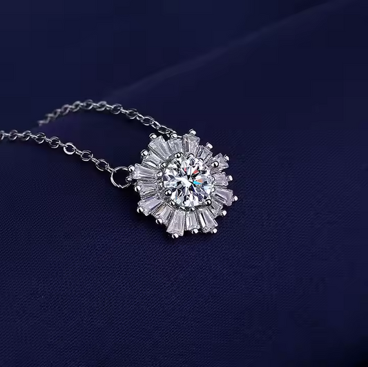Sun Flower Necklace Female Clavicle Chain Brass Necklace Manufactory Wholesale