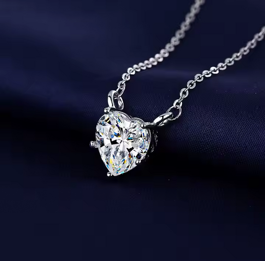 Zircon Heart Pendant Fashion Jewelry Necklaces for Women Girl Factory Wholesale